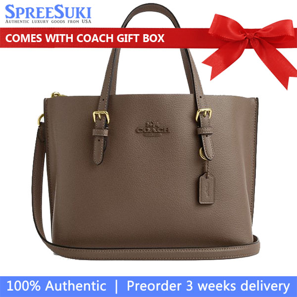 Coach Mollie Tote Bag 25 Dark Stone # CV966