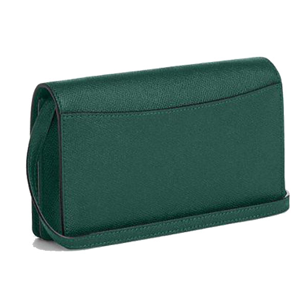 Coach Anna Foldover Clutch Crossbody Bag Emerald Green # CX592