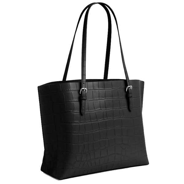 Coach Mollie Tote Bag Silver Black # CW018