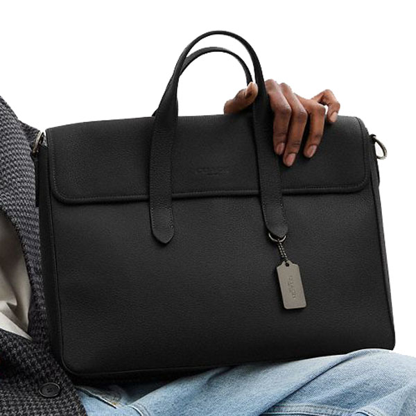 Coach Sullivan Portfolio Brief Gunmetal Black # C9875