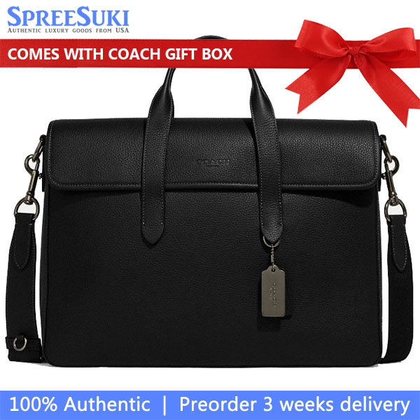 Coach Sullivan Portfolio Brief Gunmetal Black # C9875