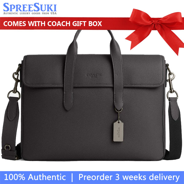 Coach Sullivan Portfolio Brief Gunmetal Graphite # C9875