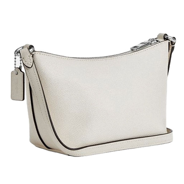 Coach Zip Top Crossbody Bag Silver Chalk # CW336