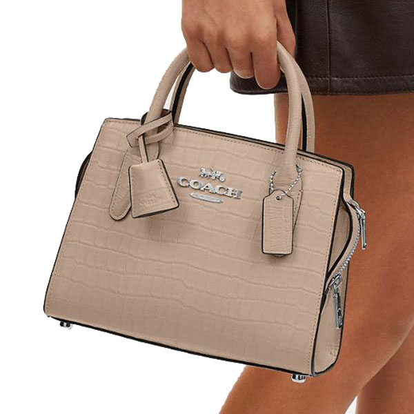 Coach Andrea Carryall Bag Silver Stone # CR105