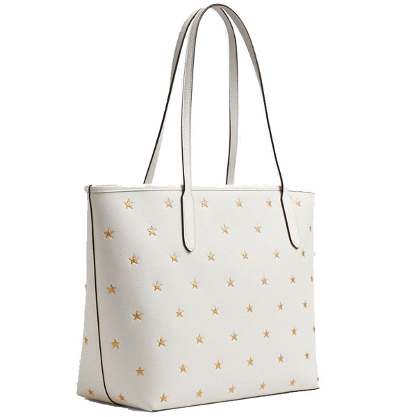 Coach City Tote Bag With Star Print Chalk Multi # CZ937