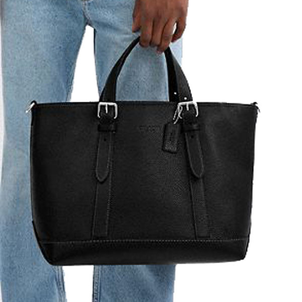 Coach Warner Tote Bag Silver Black # CW213