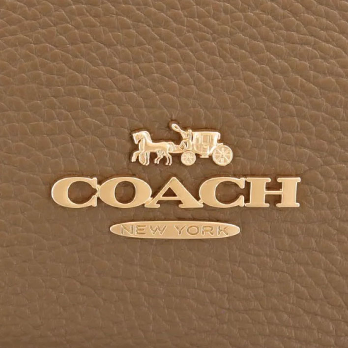 Coach Crossbody Bag Sling Pebble Leather Ellie File Dark Stone # CU960