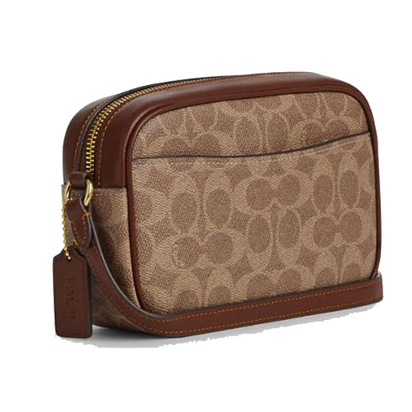 Coach Mini Jamie Camera Bag In Signature Canvas Tan Brown # CY752