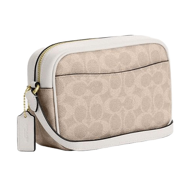 Coach Mini Jamie Camera Bag In Signature Canvas Sand Chalk # CY752