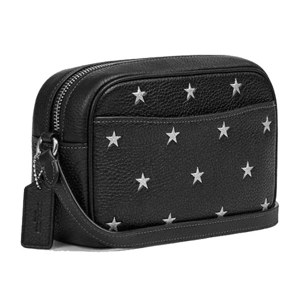 Coach Mini Jamie Camera Bag With Star Print Silver Black Multi # CZ945