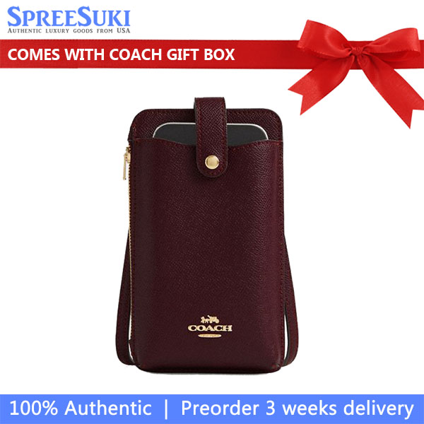 Coach Phone Crossbody Bag Merlot # CW387