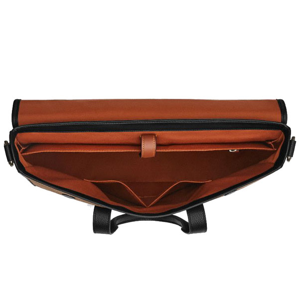 Coach Sullivan Portfolio Brief In Signature Canvas Qb Tan Black # CZ402