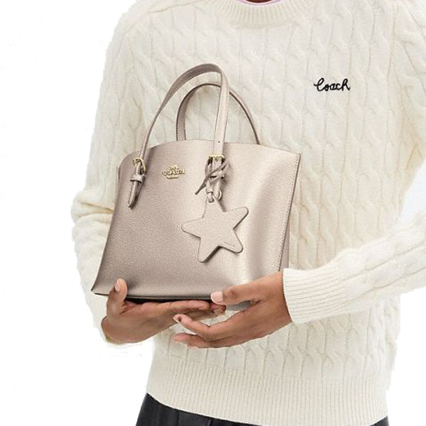 Coach Mollie Tote Bag 25 Light Champagne # CX253