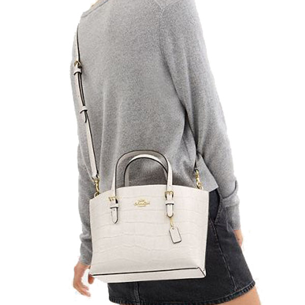 Coach Mollie Tote Bag 25 Chalk # CW017