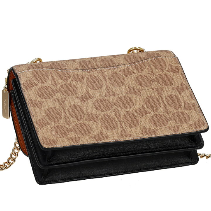 Coach Mini Klare Crossbody Bag In Signature Canvas Tan Black # CW206