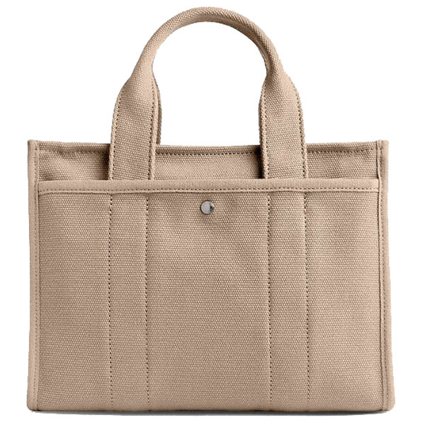 Coach Cargo Tote Bag 26 Silver Dark Natural # CP164