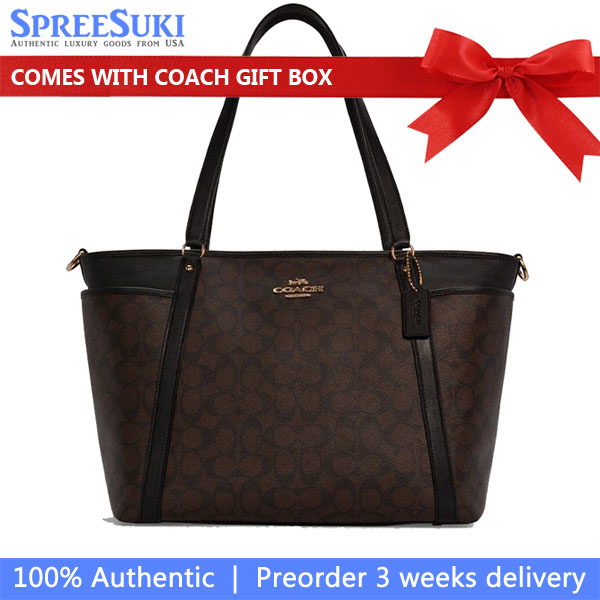 Coach Baby Bag In Signature Canvas Brown Black # C4071