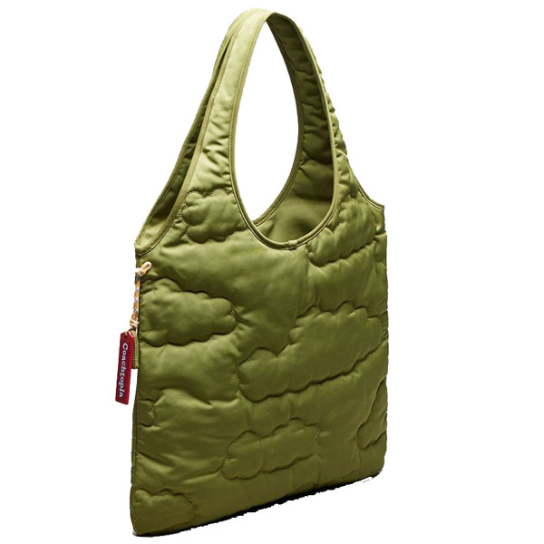 Coach Coachtopia Loop Flat Tote With Cloud Quilting Olive Multi Cording # CO668