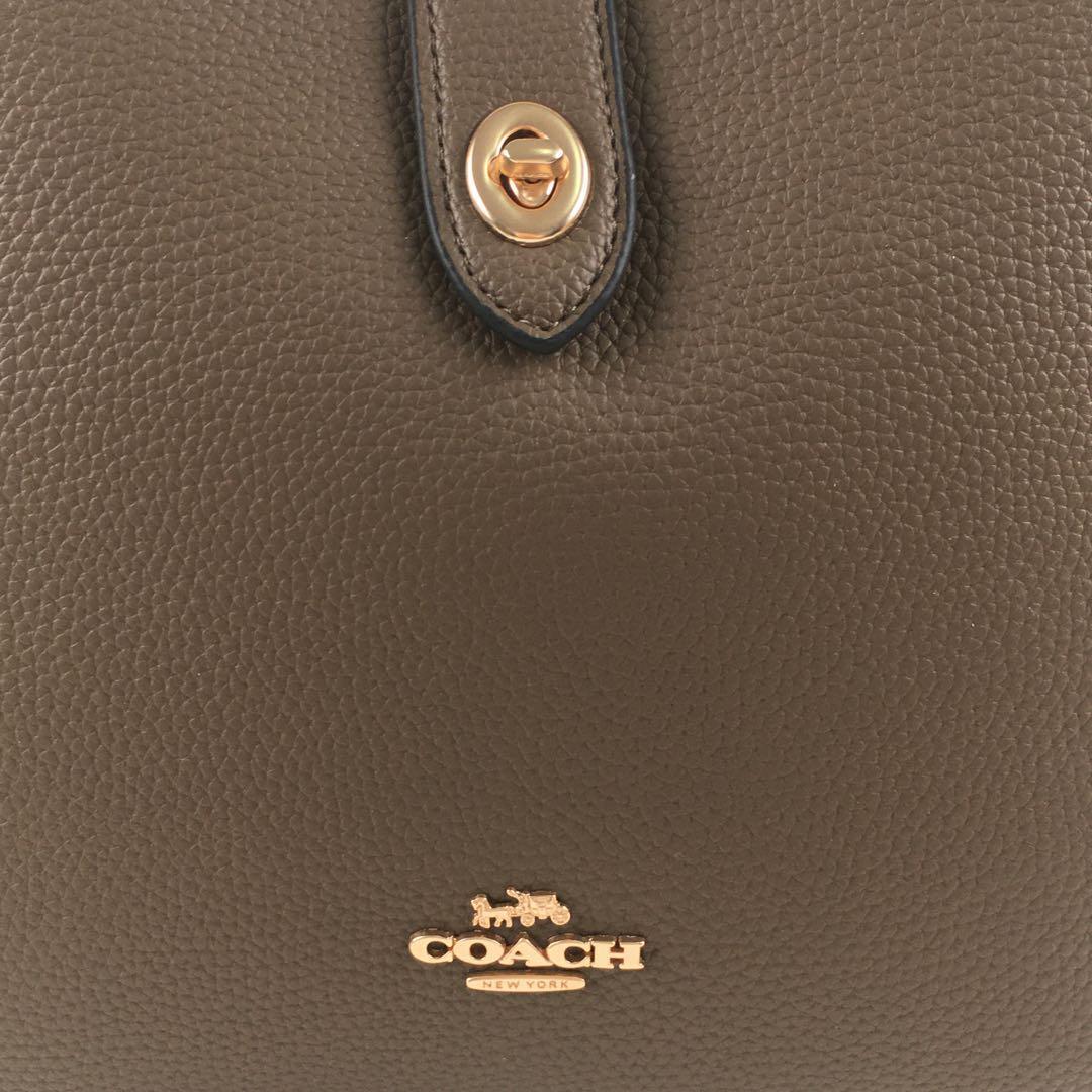 Coach Hadley Convertible Crossbody Bag In Suede Dark Stone # CW002