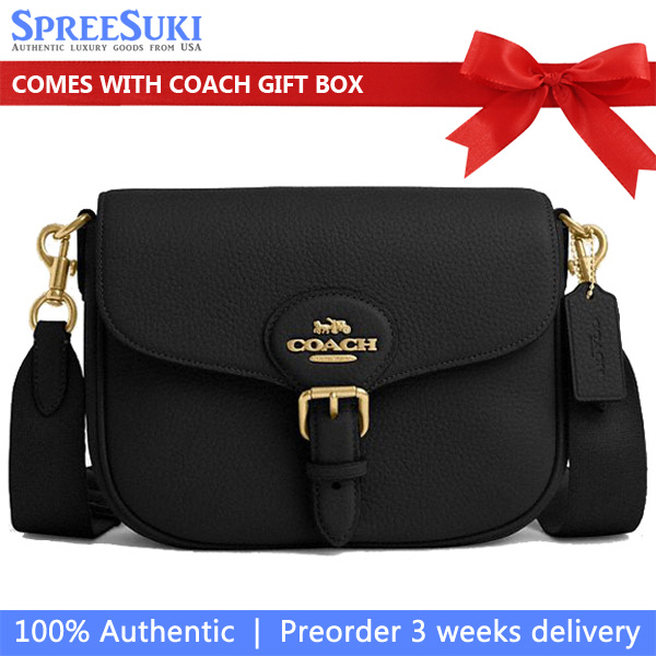 Coach Amelia Saddle Bag Black # CP107