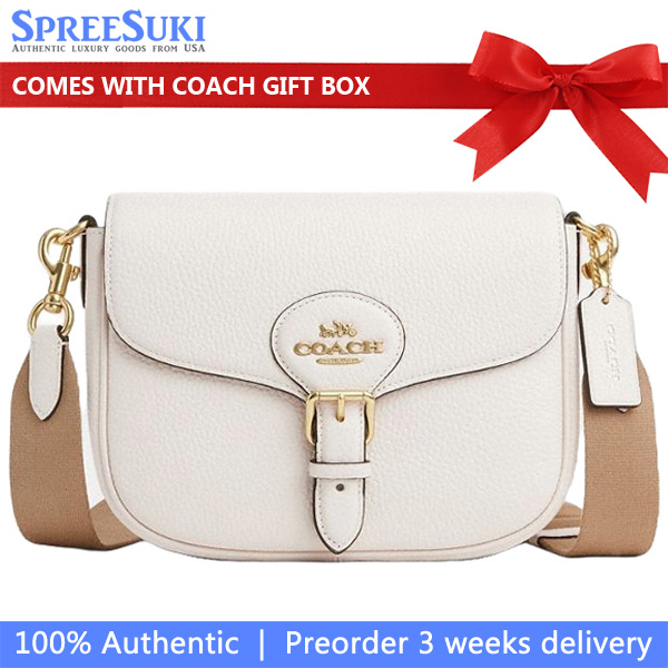 Coach Amelia Saddle Bag Chalk # CP107