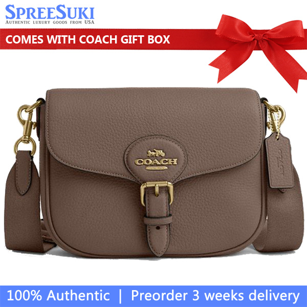 Coach Amelia Saddle Bag Dark Stone # CP107