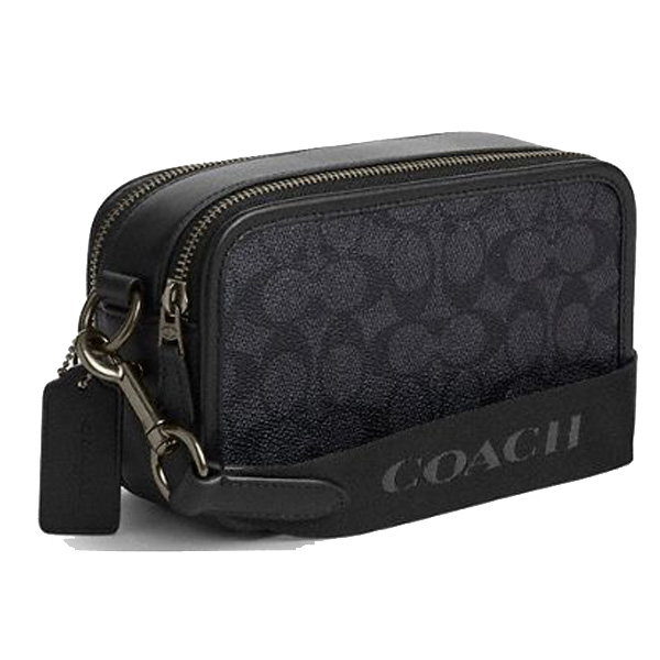 Coach Wyatt Crossbody Bag In Signature Canvas Gunmetal / Charcoal / Black # CW365