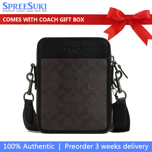 Coach Sullivan Crossbody In Signature Canvas Walnut / Black # CW388