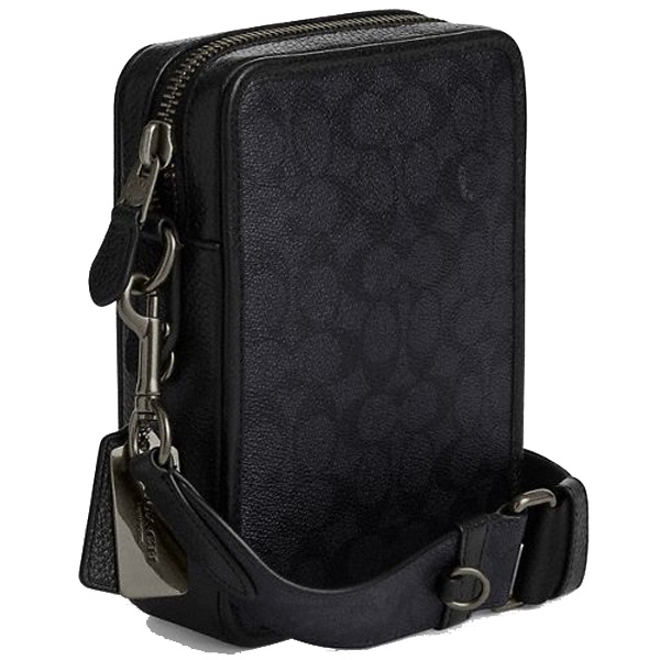 Coach Sullivan Crossbody In Signature Canvas Gunmetal / Charcoal / Black # CW388