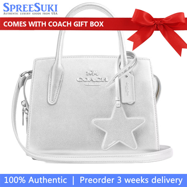 Coach Andrea Carryall Bag Silver Light Silver # CW024