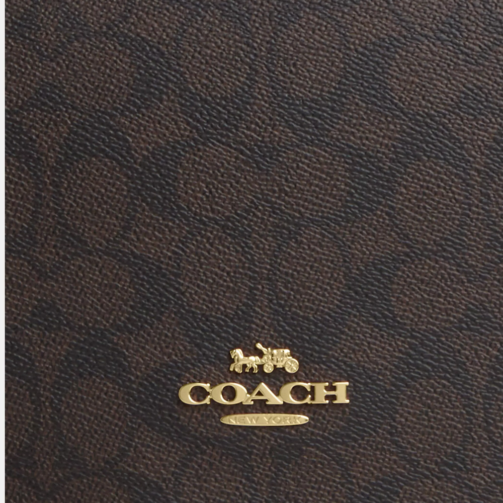 Coach Quinn Bag In Signature Canvas Walnut Black # CZ770