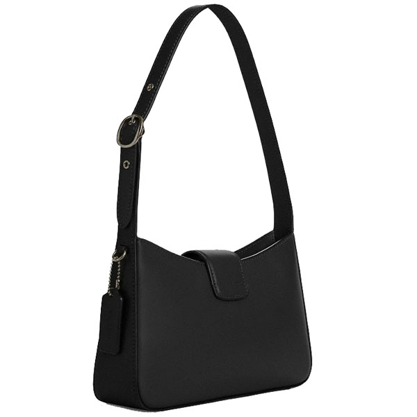 Coach Eliza Shoulder Bag With Zipper Closure Gunmetal Black # CAA92