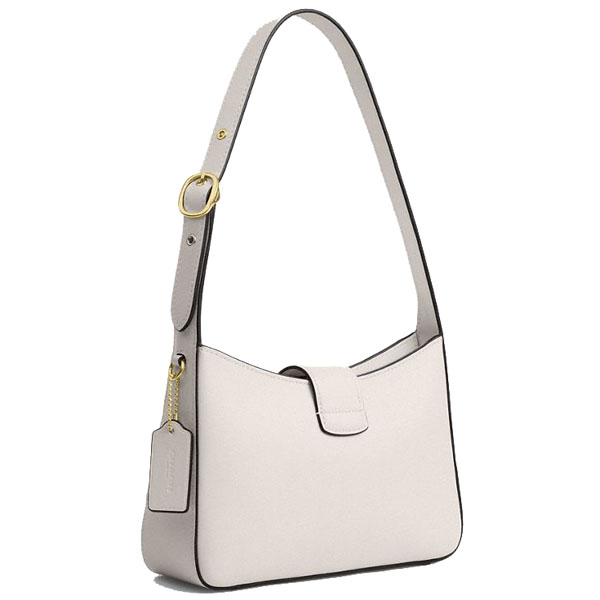 Coach Eliza Shoulder Bag With Zipper Closure Chalk # CAA93