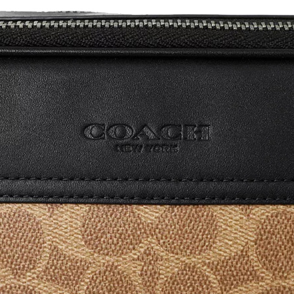 Coach Graham Crossbody Bag In Signature Canvas Tan Black # CV921