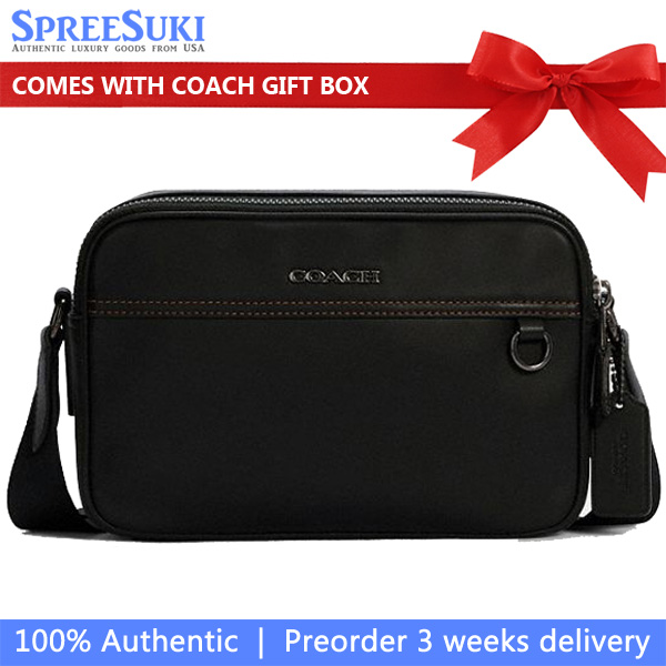 Coach Men Graham Crossbody Smooth Leather Black # C4148