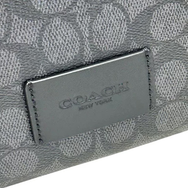 Coach District Crossbody Bag In Signature Canvas Gunmetal Charcoal Black # CV761