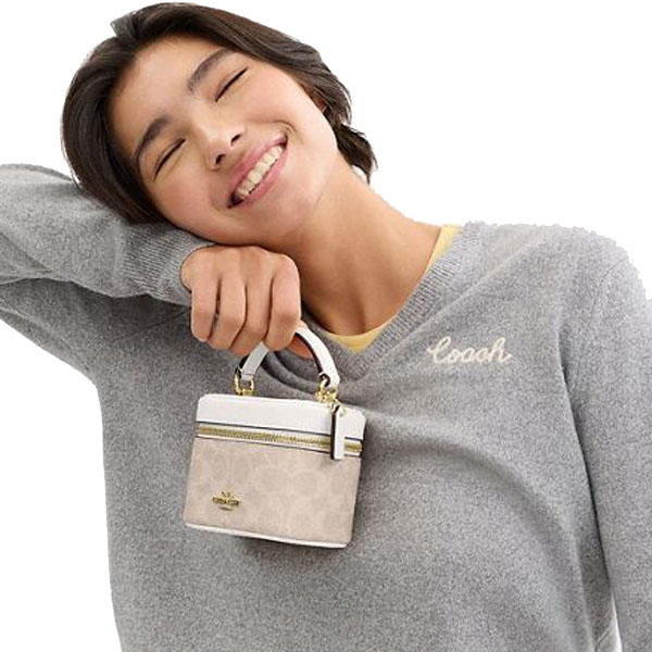 Coach Ava Crossbody Bag In Signature Canvas Sand Chalk # CY732