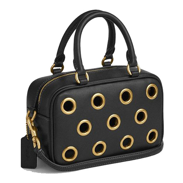 Coach Satchel Crossbody Bag With Grommets Black # CY747