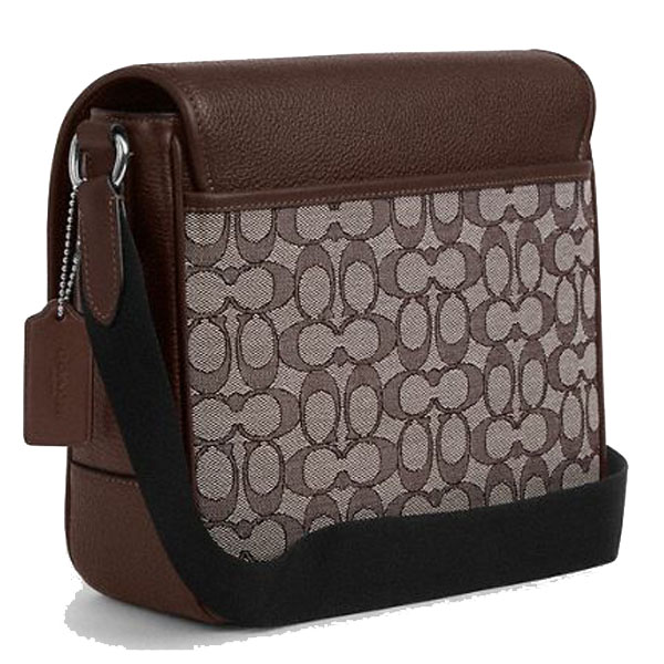 Coach Sprint Map Bag 25 In Signature Jacquard Silver Oak Maple # CE534