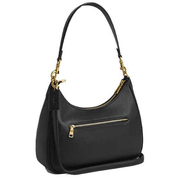 Coach Teri Hobo Bag With Grommets Brass Black # CY645
