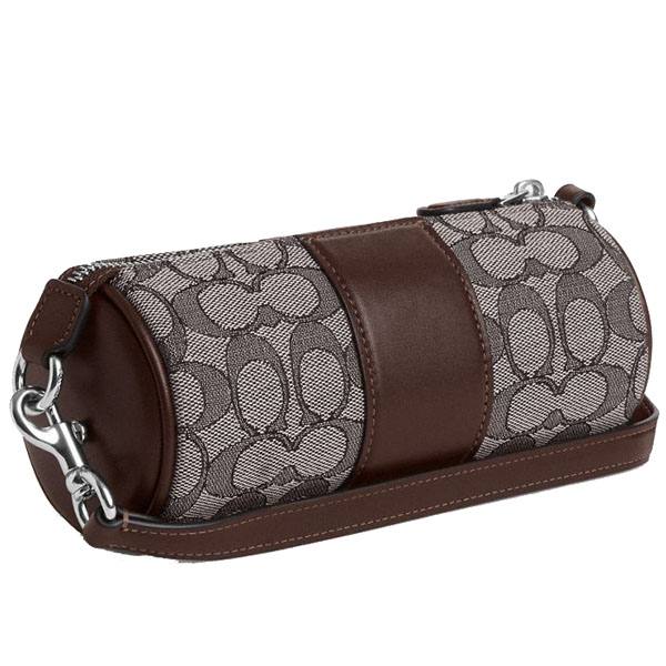 Coach Nolita Barrel Bag In Signature Jacquard Silver Oak Maple # CU989