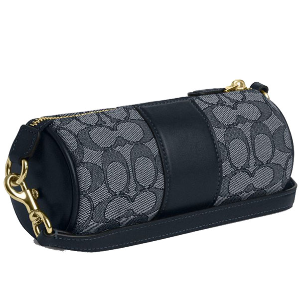 Coach Nolita Barrel Bag In Signature Jacquard Midnight Navy # CU989