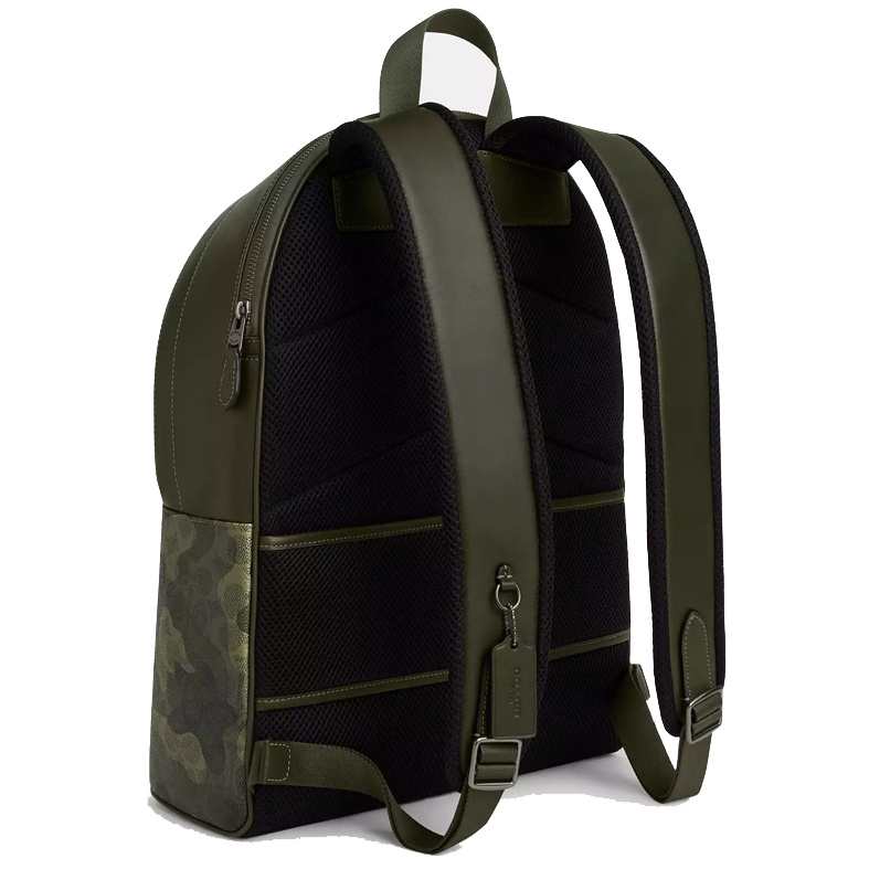 Coach West Backpack In Signature Camo Print Dark Shamrock Multi # CW311