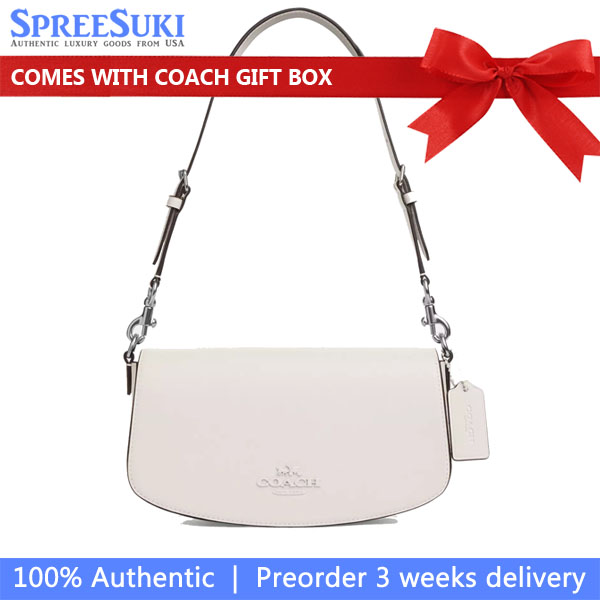 Coach Andrea Shoulder Bag Silver Chalk # CT768