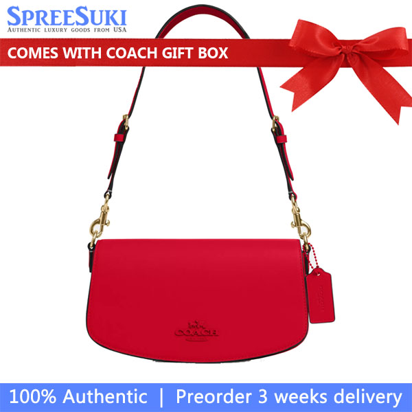 Coach Andrea Shoulder Bag Bold Red # CT768