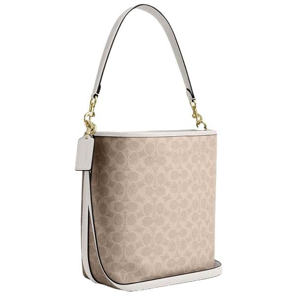 Coach City Large Bucket Bag In Signature Canvas Sand Chalk # CT802