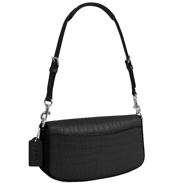 Coach Andrea Shoulder Bag Silver Black # CT770