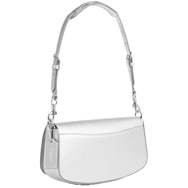 Coach Andrea Shoulder Bag Silver Light Silver # CW023