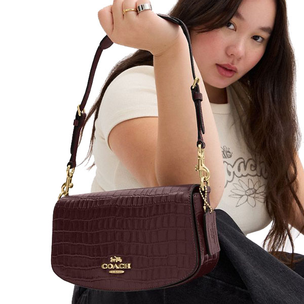 Coach Andrea Shoulder Bag Merlot # CT770