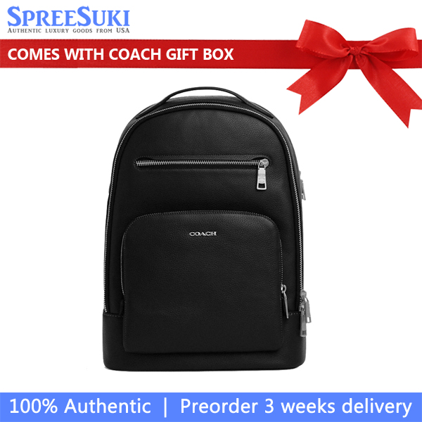 Coach Ethan Backpack Silver Black # CM697